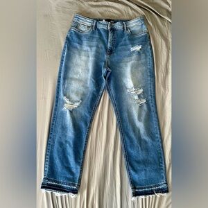 Cut From the Kloth NAOMI, High Rise Fab Ab Ankle Straight Leg Jeans, size 14